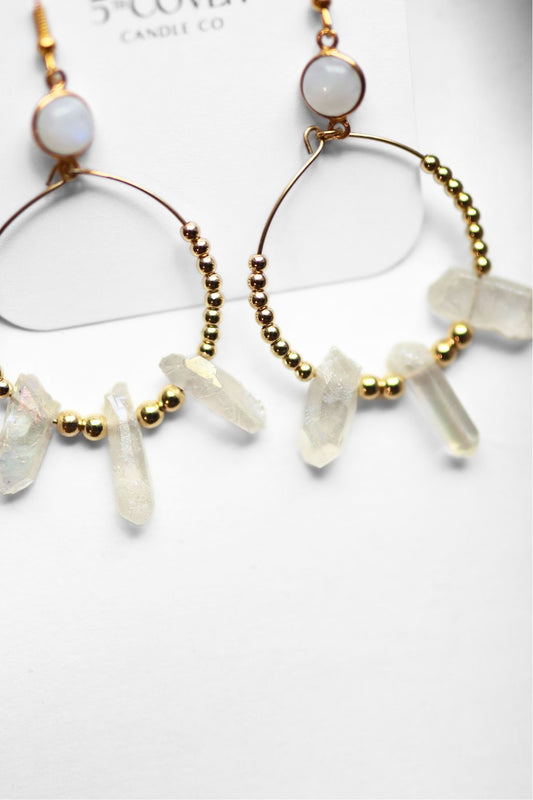 Moonstone Hoops