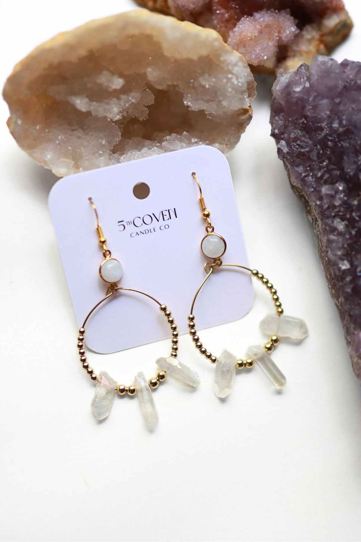 Moonstone Hoops